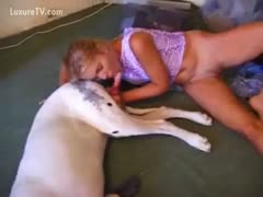 The dog pecker never gets old to Blondie.